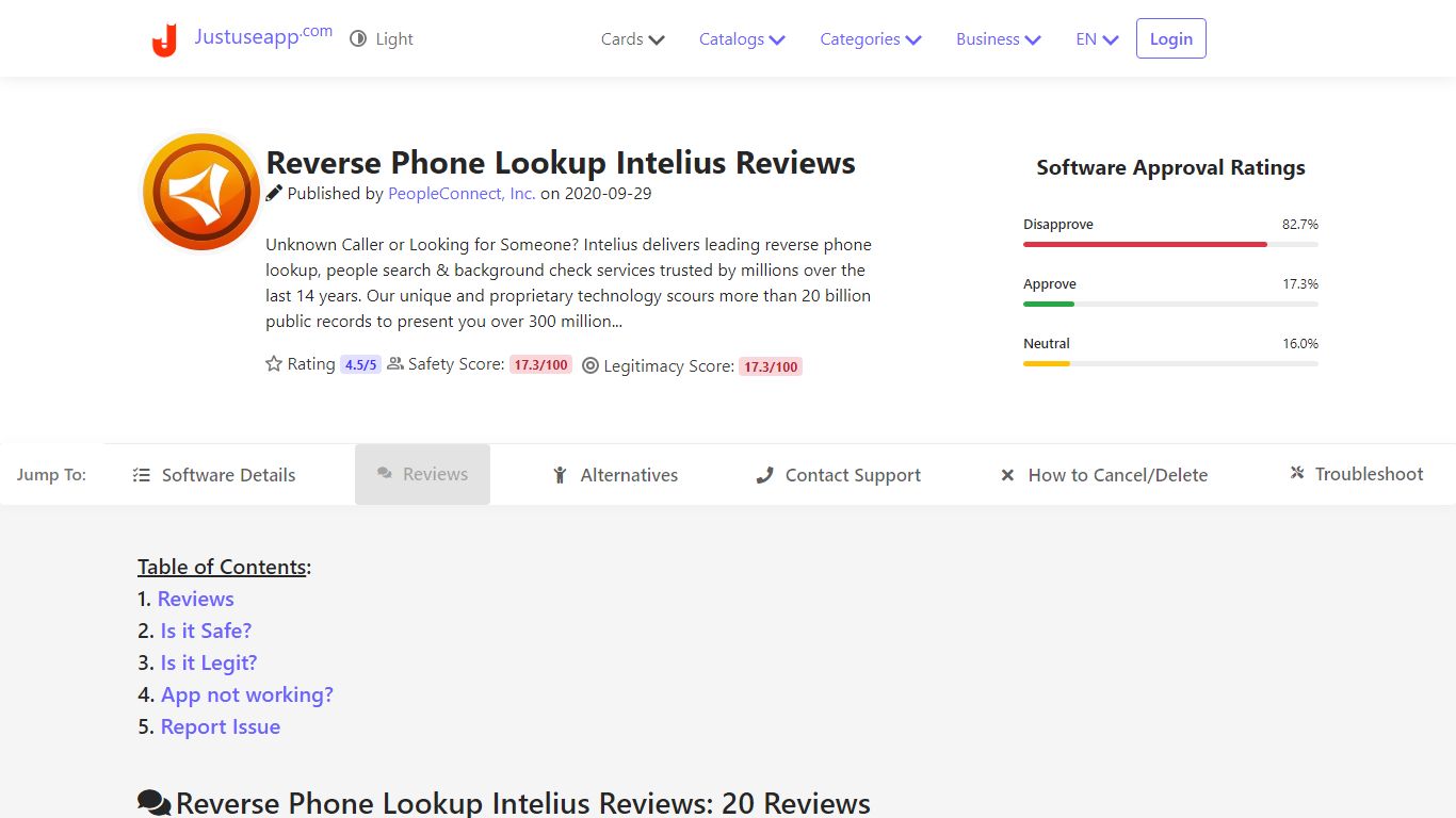 Reverse Phone Lookup Intelius Reviews 2022 | JustUseApp Reviews